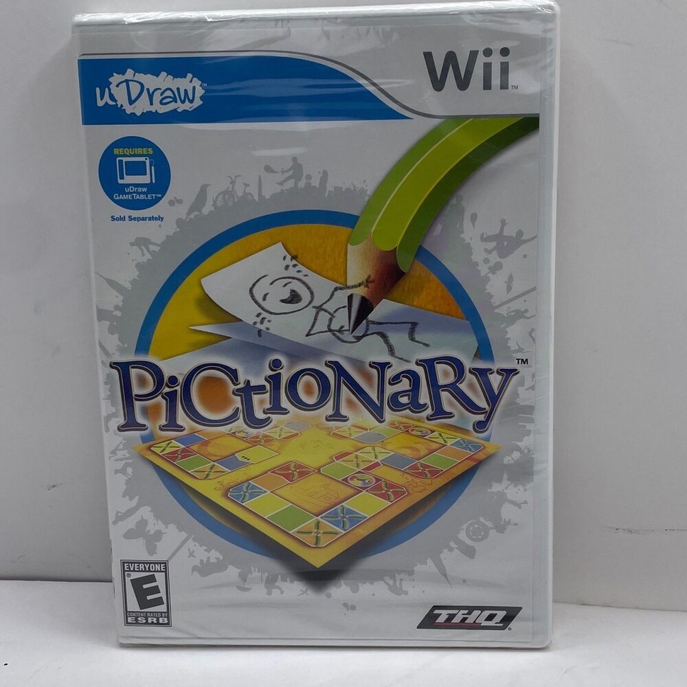 Pictionary uDraw GameTablet THQ Family Party Multiplayer (Nintendo Wii, 2010)